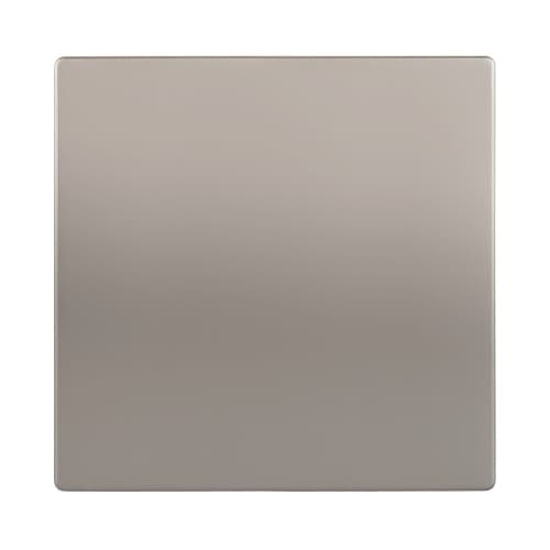 Enerlites 2-Gang Standard Wall Plate, Blank, Screwless, Nickel