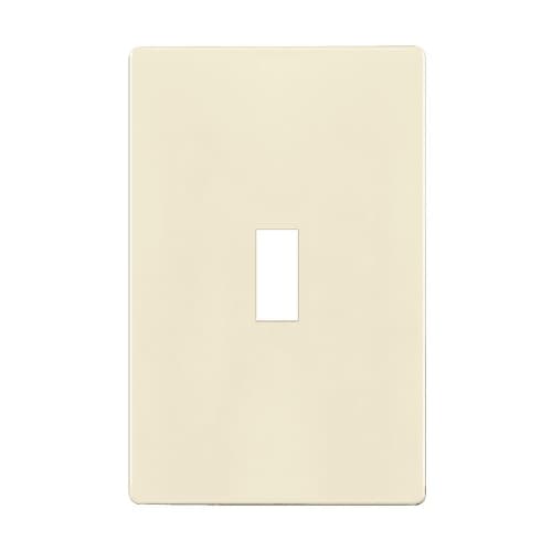 Enerlites 1-Gang Standard Wall Plate, Toggle, Screwless, Light Almond