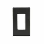 Enerlites 1-Gang Decorator Wall Plate, Screwless, Polycarbonate, Dark Bronze