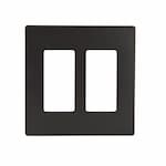 Enerlites 2-Gang Decorator Wall Plate, Screwless, Polycarbonate, Dark Bronze