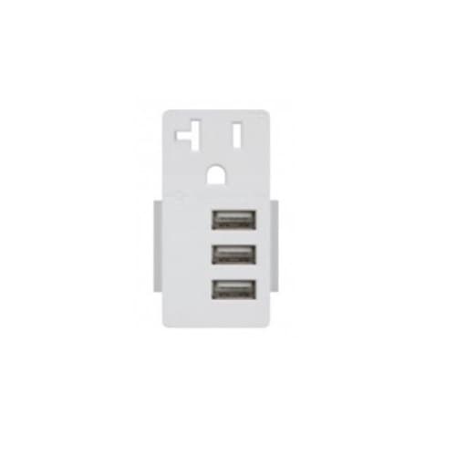 Enerlites 5.8A USB Outlet Module Replacement w/ 20A Receptacle, Gray