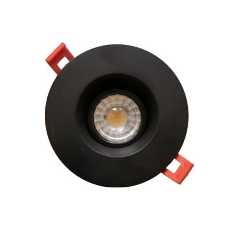 EnVision 3-in 8W SnapTrim Regressed Downlight, Gimbal, Round, 120V, 5CCT, BLK