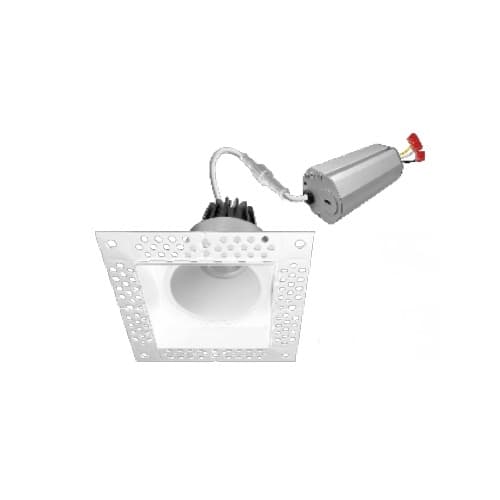 EnVision 4-in 15W Trimless-Line Canless Downlight, 120V, Selectable CCT, SQ, WH
