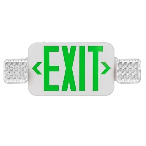 EnVision 3.5W Emergency Exit Light, Single/Double, Remote, 120V-277V, Green