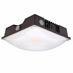 EnVision 25/40/60W LED Canopy w/ Sensor, Square, 120V-277V, Selectable CCT, BRZ