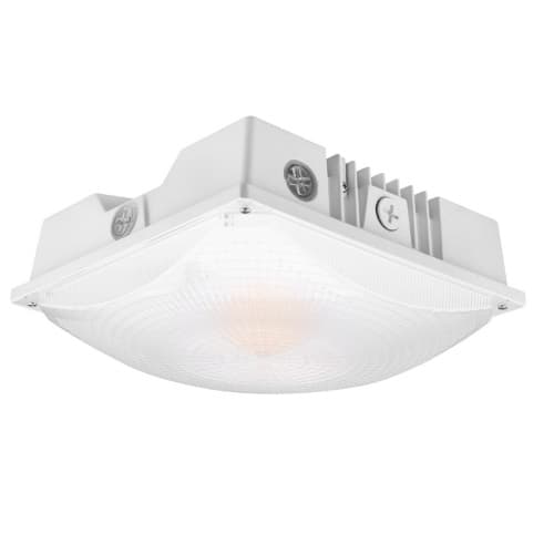 EnVision 25/40/60W LED Canopy Light, Square, 120V-277V, Selectable CCT, White