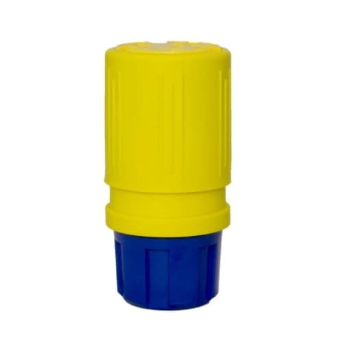 Ericson 5-20 NEMA Connector, Perma-Grip, 2P/3W, 1 Ph, 125V, Small, Yellow