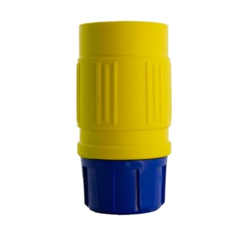 Ericson NEMA Connector, Perma-Grip, 3P/3W, 1 Ph, 20A, 125/250V, Medium, Yellow