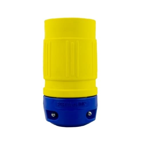 Ericson NEMA Connector, Perma-Link, 3P/4W, 3 Ph, 20A, 600V, Large, Yellow