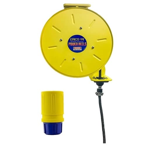 Ericson 30-ft Retractable Reel, NEMA 20A Plug & Connector, 12/3 AWG