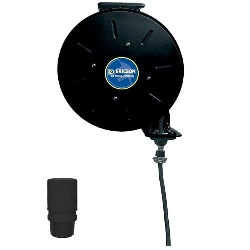 Ericson 50-ft Retractable Reel, NEMA 20A Plug & Connector, 12/3 AWG, 125V, BLK