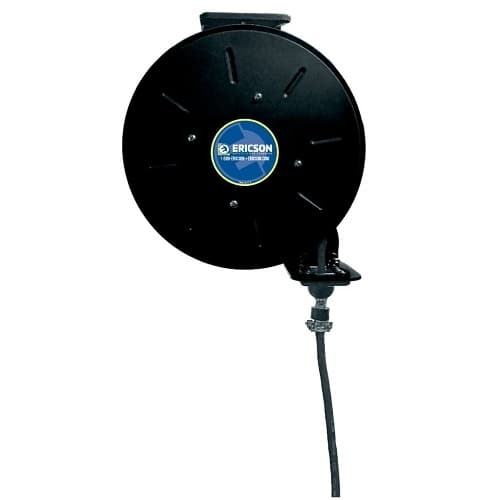 Ericson 50-ft Retractable Reel, NEMA 20A & Blunt End, 12/3 AWG, 125V, BLK