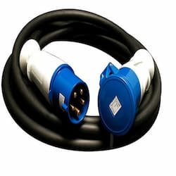 Ericson 100-ft Multi Conductor Cord, M-Plug & F-Connector,  100A IEC, 4/4 AWG