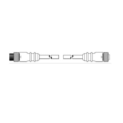 Ericson 6-ft MicroSync Dual Key, M / F Straight, Double End, 6-Pole, 22 AWG