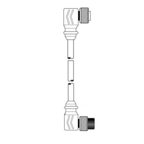 Ericson 6-ft MiniSync, M9 / F9, Double End, 4-poles, 16 AWG