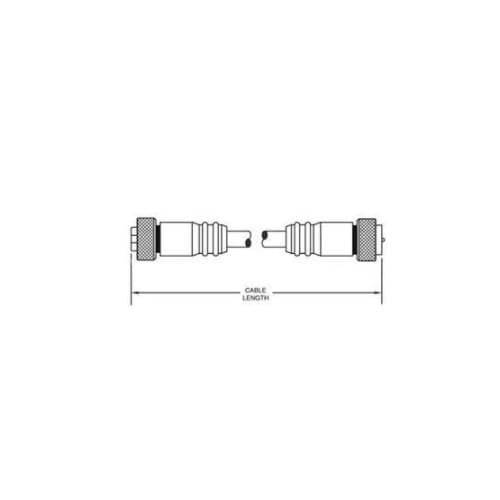 Ericson 12-ft MiniSync, M Straight, F Straight, Double End, 4-poles, 16 AWG