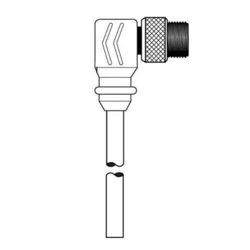 Ericson 6.6-ft MicroSync, Single End, Male, 90 Degree, 4-Pole, 4A, 300V