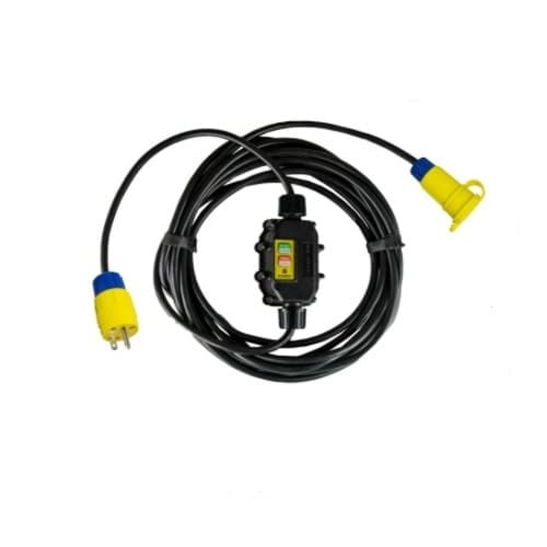 Ericson 10-ft Inline Portable GFCI, 6P Enc. & Perma-Tite Wiring, 5-15P & 5-15C