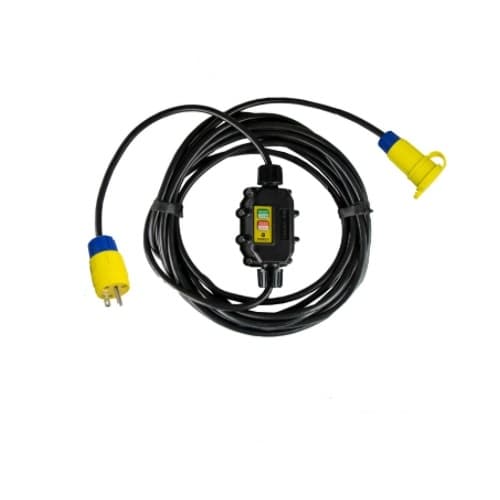 Ericson 25-ft Inline Portable GFCI, 6P, Perma-Tite Wiring, 5-20P & 5-20C