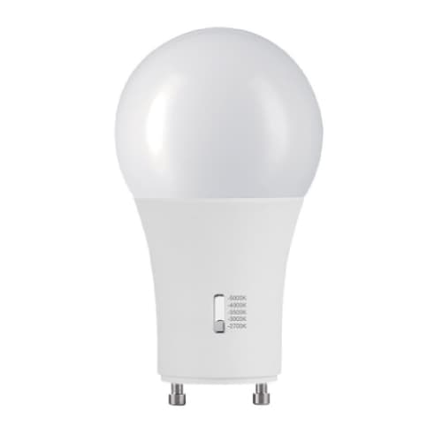 ESL Vision 9W LED A19 Bulb, GU24, 90 CRI, 800 lm, 120V, Selectable CCT, Frosted