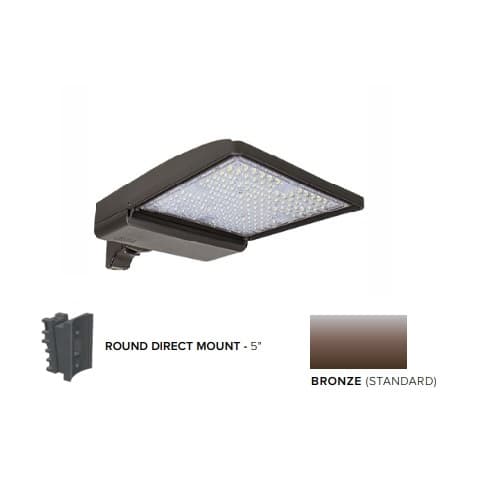 ESL Vision 250W LED Shoebox Area Light, 5" Round Pole Mount, 0-10V Dim, 480V, 40093lm, 4000K, Bronze