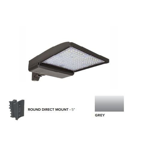 ESL Vision 250W LED Shoebox Area Light , 5" Round Pole Mount, 0-10V Dim, 480V, 40093 lm, 4000K, Grey