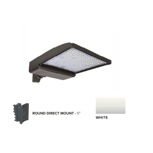 ESL Vision 250W LED Shoebox Area Light, 5" Round Pole Mount, 0-10V Dim, 480V, 40093 lm, 4000K, White