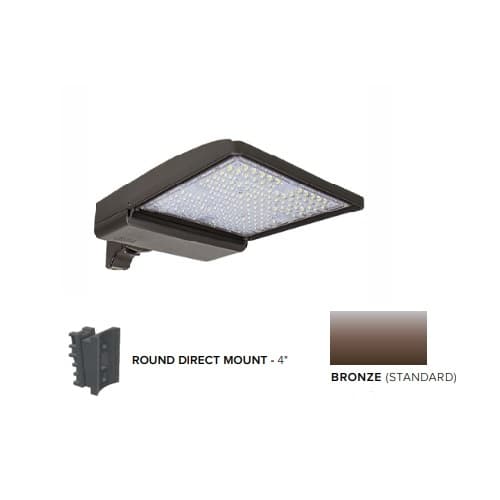 ESL Vision 250W LED Shoebox Area Light w/ 4" Round Pole Mount, 0-10V Dim, 42159 lm, 5000K, Bronze