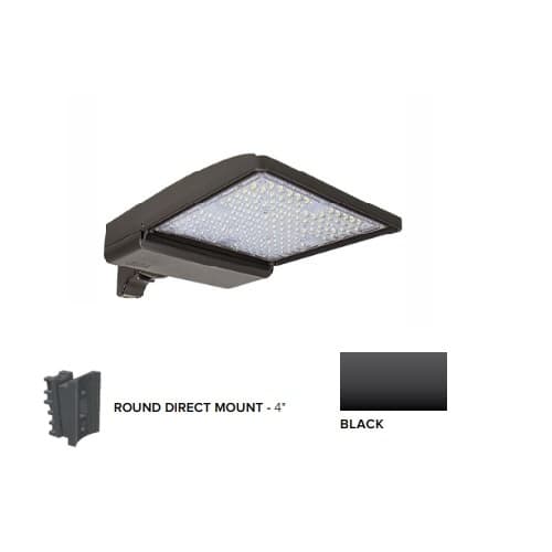 ESL Vision 250W LED Shoebox Area Light, 4" Round Pole Mount, 0-10V Dim, 480V, 42159 lm, 5000K, Black