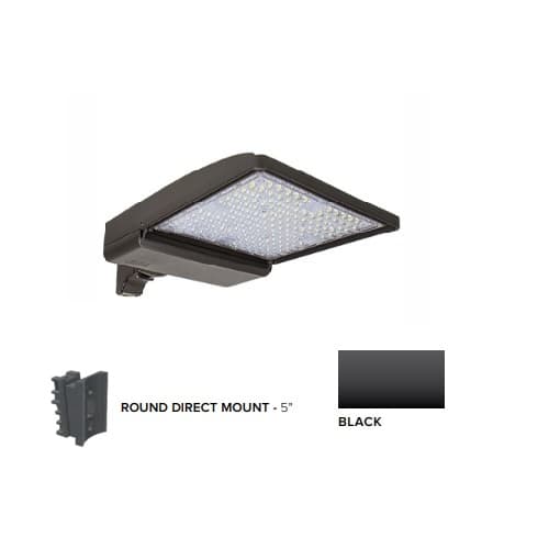 ESL Vision 250W LED Shoebox Area Light, 5" Round Pole Mount, 0-10V Dim, 480V, 42159 lm, 5000K, Black