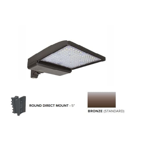 ESL Vision 250W LED Shoebox Area Light, 5" Round Pole Mount, 0-10V Dim, 480V, 42159lm, 5000K, Bronze