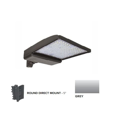 ESL Vision 250W LED Shoebox Area Light, 5" Round Pole Mount, 0-10V Dim, 480V, 42159 lm, 5000K, Grey