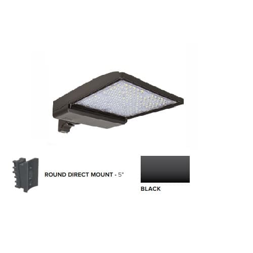 ESL Vision 320W LED Shoebox Area Light, 5" Round Pole Mount, 480V, 0-10V Dim, 43894 lm, 3000K, Black