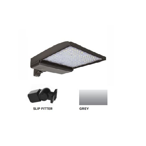 ESL Vision 320W LED Shoebox Area Light w/ Slip Fitter Mount, 0-10V Dim, 48643 lm, 5000K, Grey