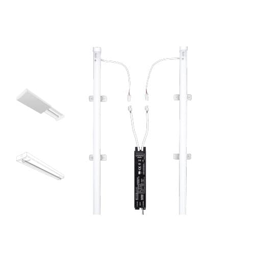 ESL Vision 30W 1x4 LED T8 Retrofit Kit, Dimmable, 3840 lm, 4000K