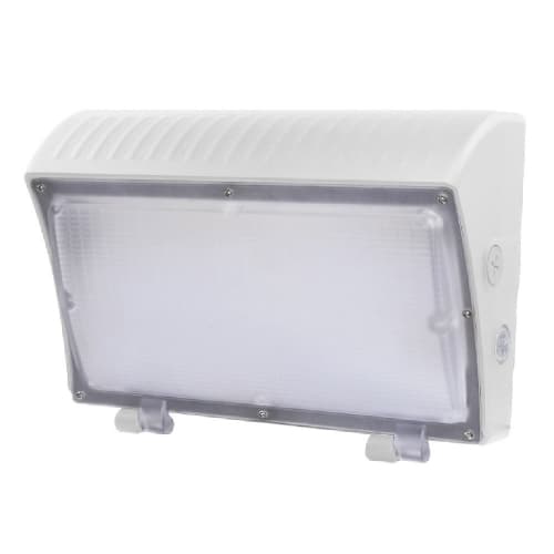 ESL Vision 70/85/100W LED Wall Pack w/ Sensor, Semi Cut Off, Select CCT, White