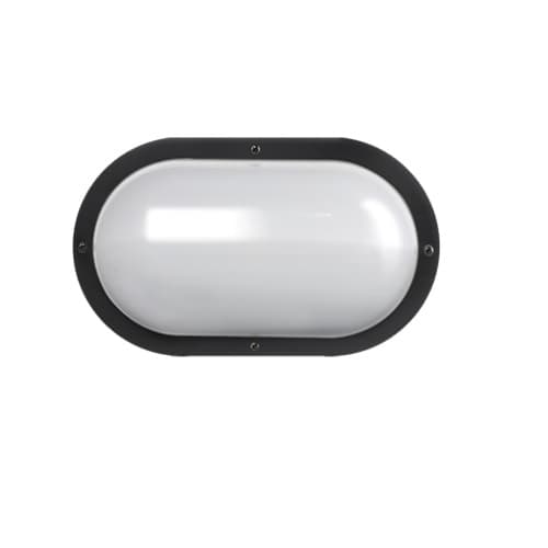 ETi Lighting 10-in 9W Oval LED Bulk Head Light, 800 lm, 120V-277V, 3000K, Black