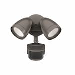 ETi Lighting 28W 2-Head Motion Sensor Security Light, 2400 lm, Selectable CCT, Bronze