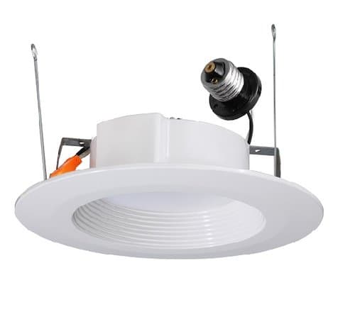 ETi Lighting 6-in 11W LED Recessed Downlight, Dimmable, E26, 670 lm, 120V, 4000K, White