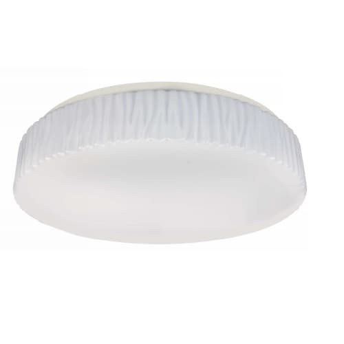 ETi Lighting 15-in 22W LED Flush Mount Ceiling Light, Glacier Globe, Dimmable, 1450 lm, Selectable CCT