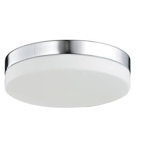 ETi Lighting 11-in 14W LED Flush Mount Ceiling Light w/ Brushed Nickel Trim, Dimmable, 980 lm, 4000K