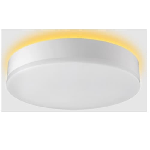 ETi Lighting 11-in 14W LED Round Flushmount, CCT Color Selectable, Nightlight Trim