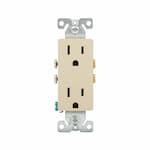 Eaton Wiring 15 Amp Decora Receptacle, Duplex, Ivory