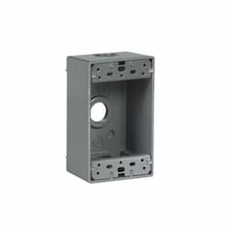 Eaton Wiring 1-Gang FS Electrical Box, 3 Holes, Weatherproof, Cast Aluminum