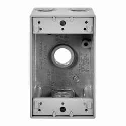 Eaton Wiring 1-Gang FS Electrical Box, 4 Holes, Weatherproof, Cast Aluminum