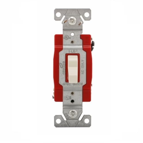 Eaton Wiring 20 Amp Toggle Switch, 3-Way, Light Almond