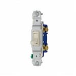 Eaton Wiring 15 Amp Toggle Switch, Single-Pole, Light Almond