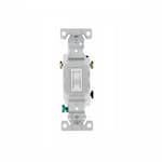 Eaton Wiring 15 Amp Framed Toggle Switch, Non-Grounding, 3-Way, #14-10 AWG, 120V, White