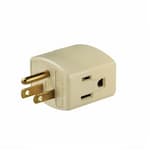 Eaton Wiring 15 Amp Cube Tap, Three Outlet, Ivory