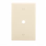 Eaton Wiring 1-Gang Coax Wall Plate, Mid-Size, Ivory